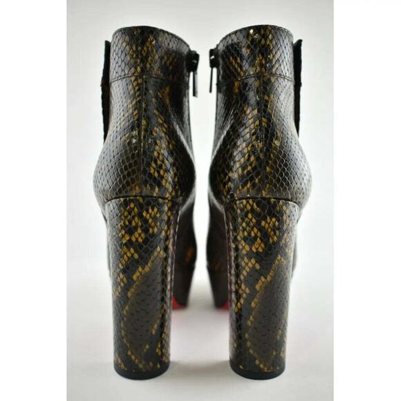 Christian Louboutin Janis Boot Alta 120 Dark Brown Platform Ankle Heel Boot 37 - Picture 11 of 12